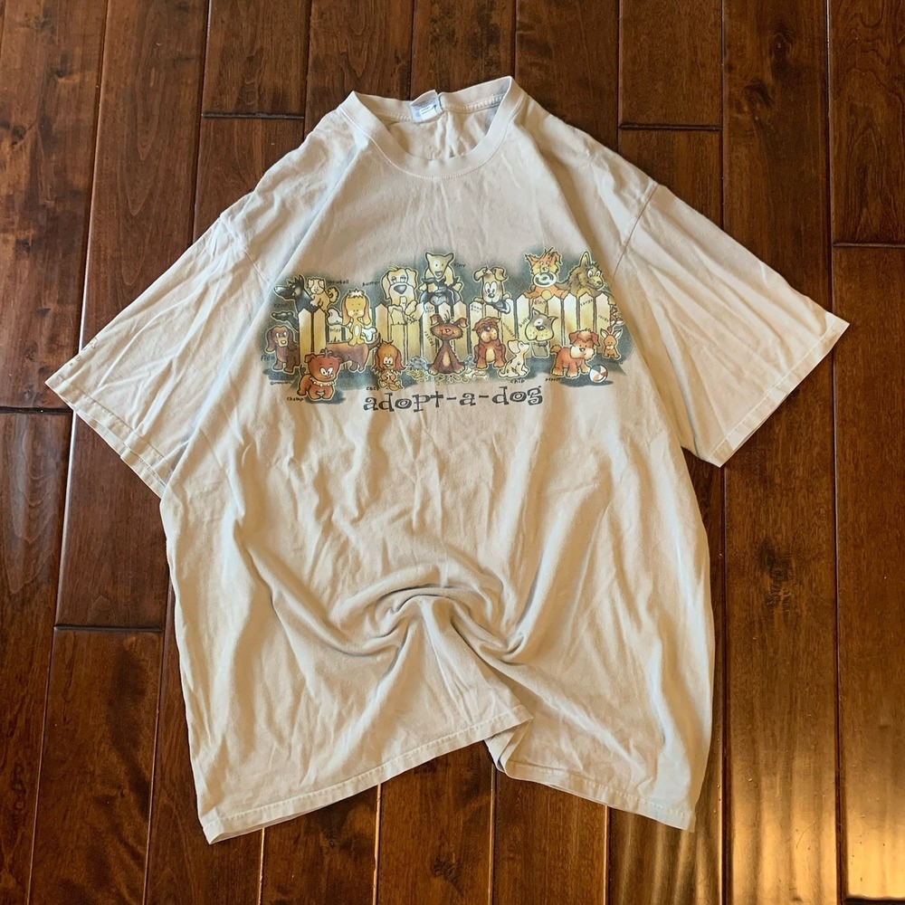 CRAZY SHIRT HAWAII Double Sided Crazy Tan Brown Cream Shirt Dogs Size XL